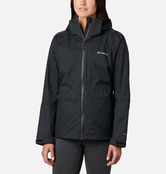 Columbia Windgates Rain Jacket Black For Women's NZ26308 New Zealand